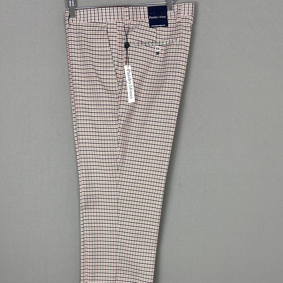 Paisley & Gray Beige, Navy & Red Plaid Dress Pants - Picture 2 of 15